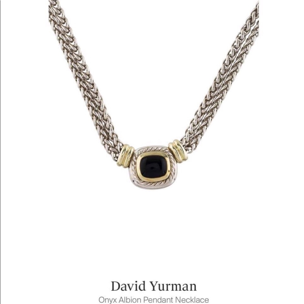 🎁DAVID YURMAN DOUBLE WHEAT BLACK ONYX NECKLACE 🎁